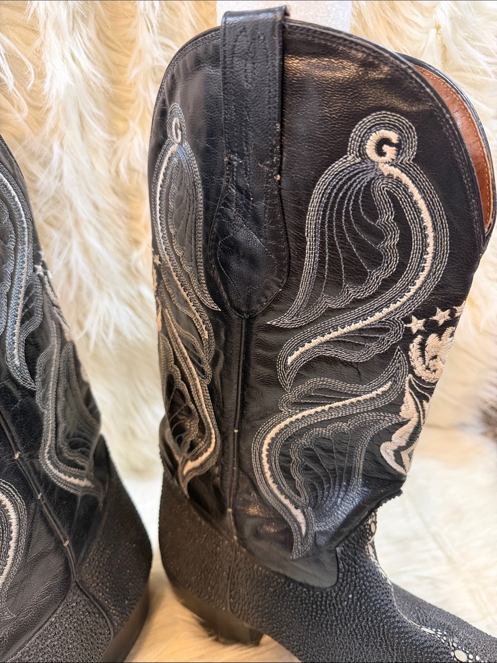 El General Black Sting Ray Western Cowboy Boots -Men’s Size 11 - Picture 7 of 13
